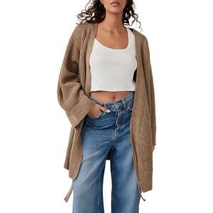 Free People Open Front Long Cardigan